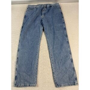 Wrangler Rugged Wear Jeans Mens 40x32 Blue Classic Fit Denim Straight Leg Pants